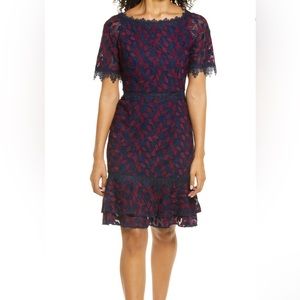 Dark blue and garnet cocktail dress new with tags